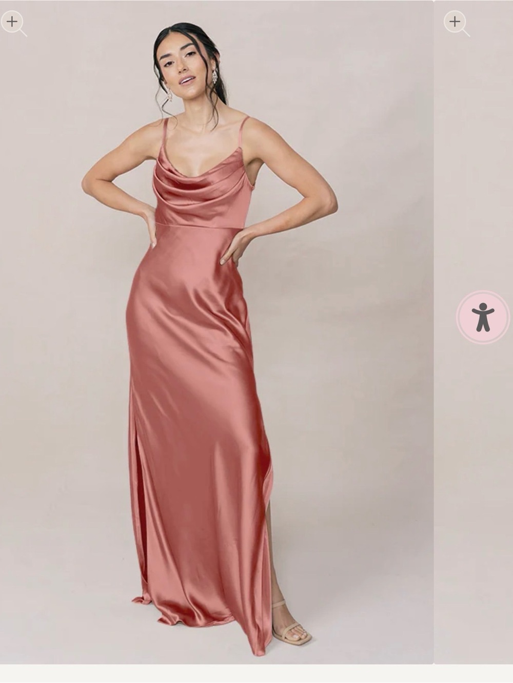 Revelry Skye Satin-Desert Rose NWT - Picture 5 of 5